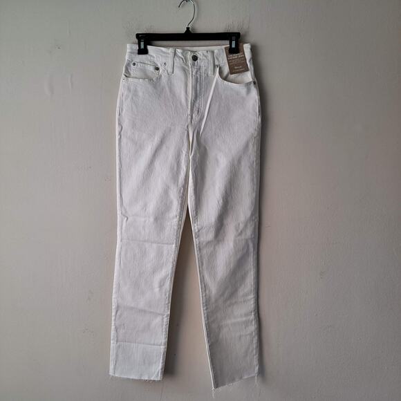 NWT Madewell The Perfect Vintage Jeans Tapered Leg Tile White Women's Size 23 - Picture 5 of 14